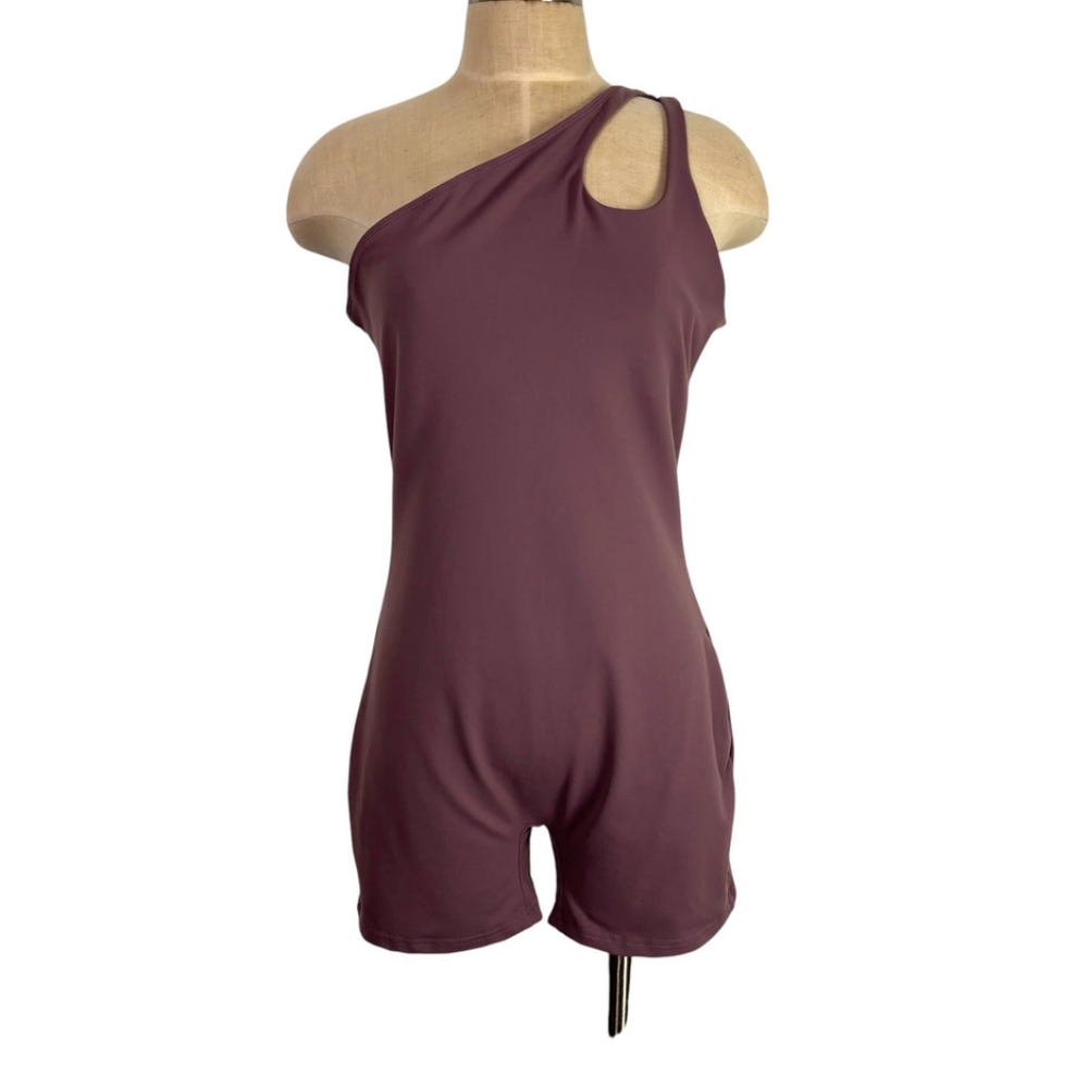 One-Shoulder Mauve Jumpsuit